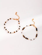 Bamboo Aura Bracelet | Tiger Eye & Black Agate