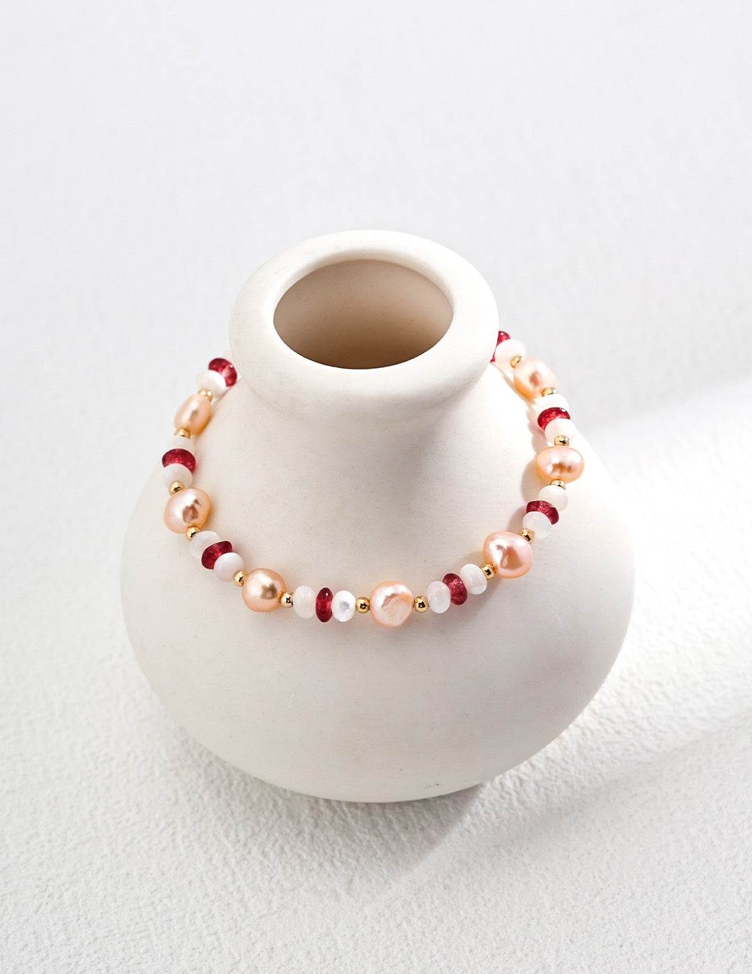 Berry Kiss Bracelet ｜Pearl & Ruby
