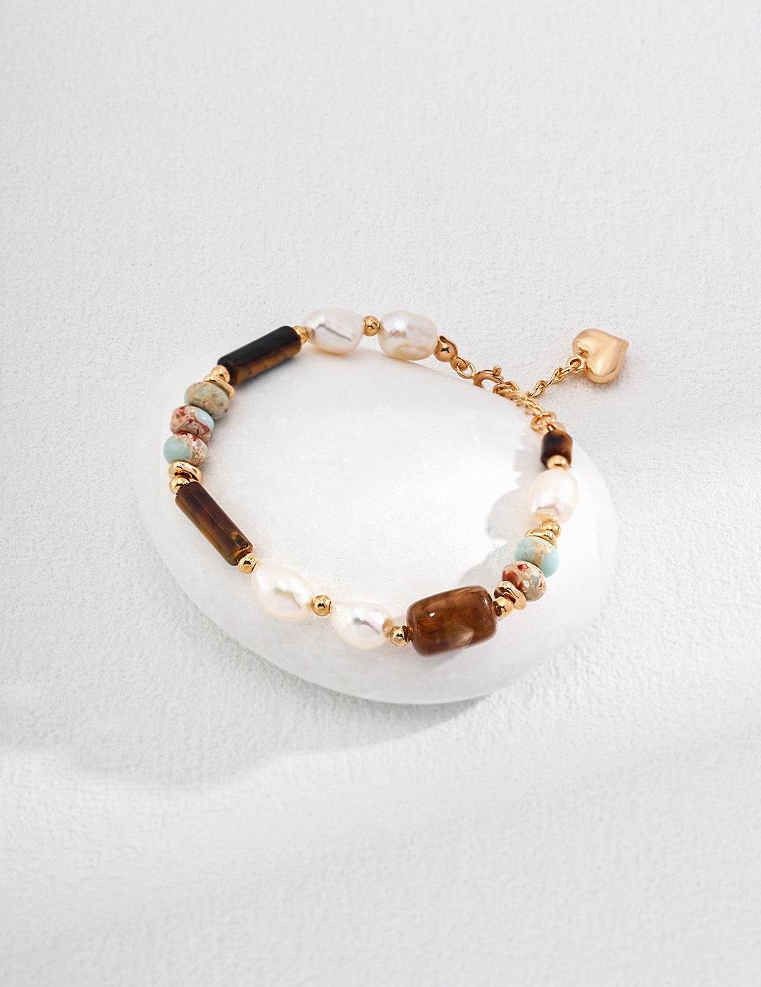 Creekstone Radiance Bracelet｜Tiger Eye & Shoushan Stone