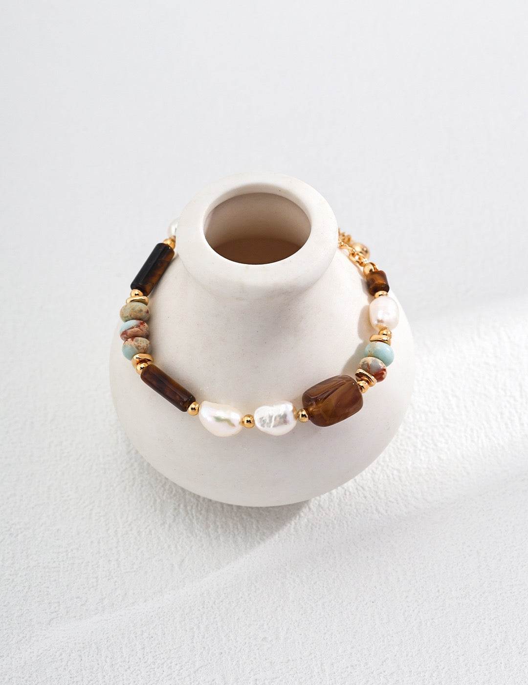 Creekstone Radiance Bracelet｜Tiger Eye & Shoushan Stone