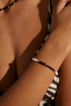 Nightfall Harmony Bracelet | Black Agate & Pearl