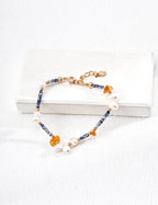 Sunset Ocean Bracelet｜ Beeswax & Pearl