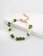 Verdant Serenity Bracelet ｜Pearl & Resin