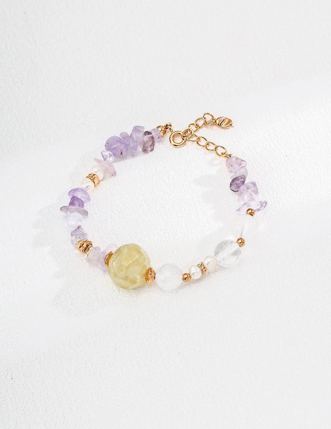 Wisdom Flow Bracelet | Yellow Crystal & Amethyst