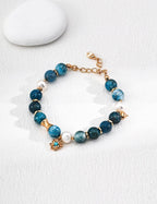 Tranquil Lagoon Bracelet｜ Pearl & Blue copper