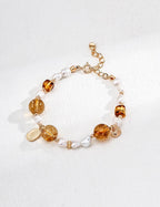 Golden Prosperity Bracelet｜Pearl & Yellow turquoise