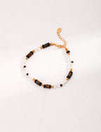 Bamboo Aura Bracelet | Tiger Eye & Black Agate