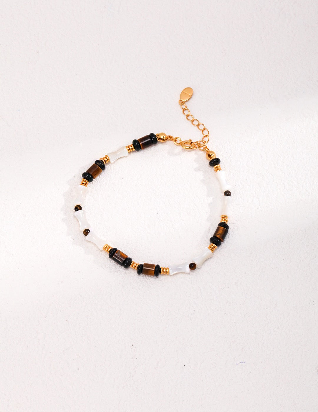 Bamboo Aura Bracelet | Tiger Eye & Black Agate