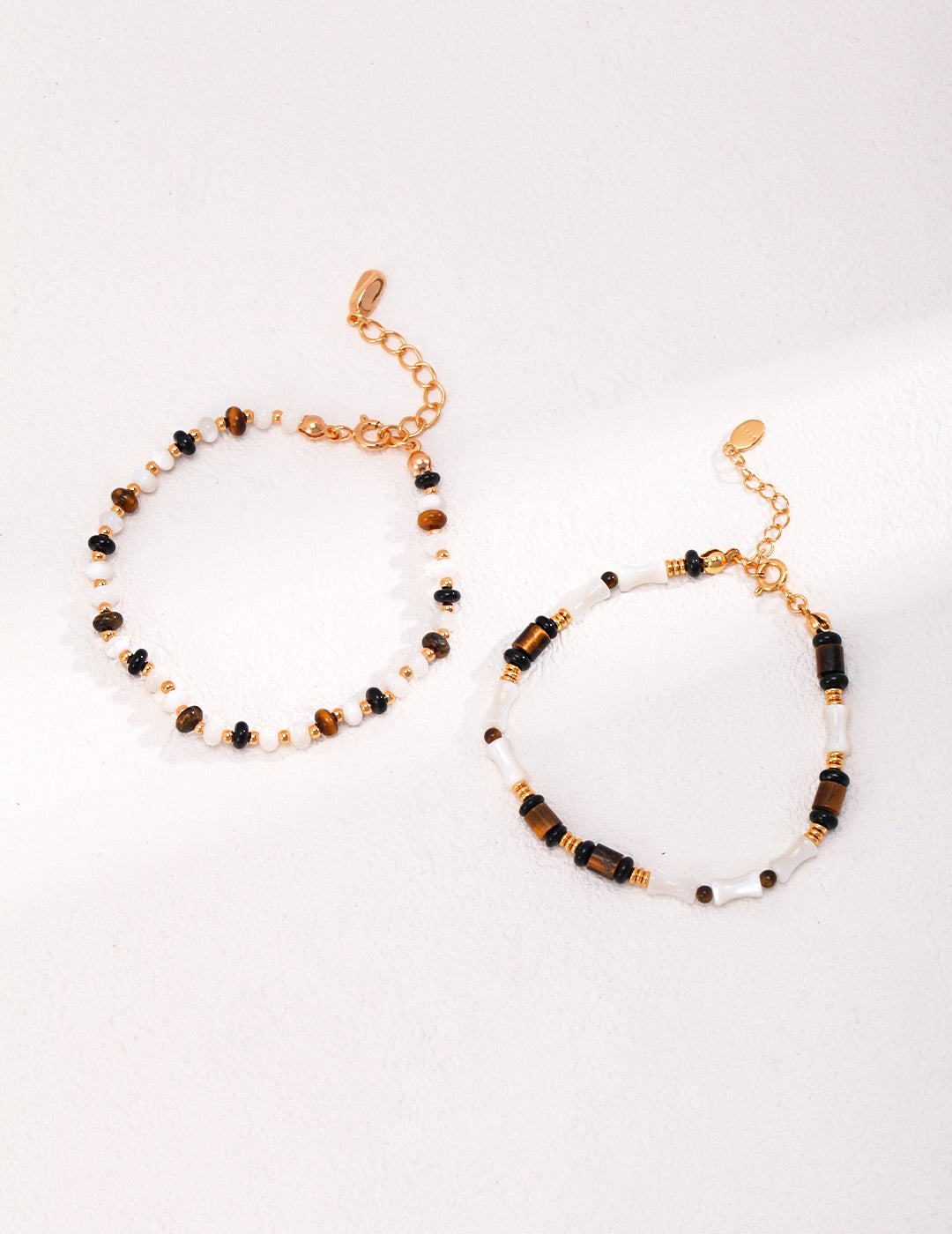 Bamboo Aura Bracelet | Tiger Eye & Black Agate