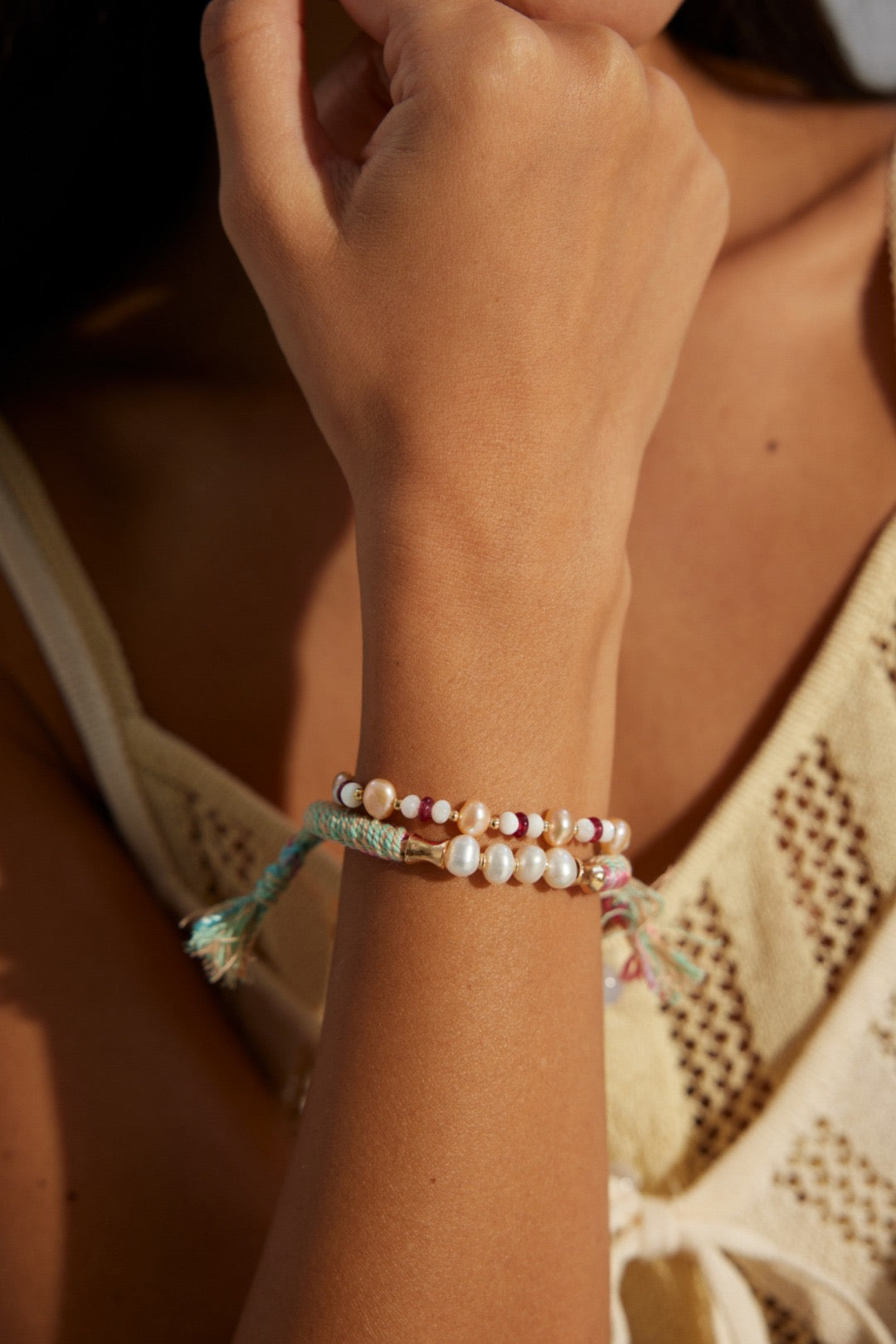 Berry Kiss Bracelet ｜Pearl & Ruby