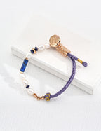 Celestial Wave Bracelet | Pearl & Lapis Lazuli