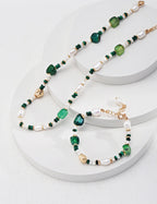 Forest Essence Bracelet｜Pearl & Malachite