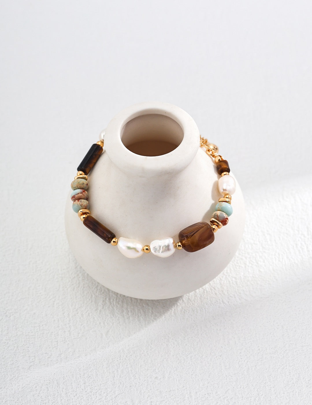 Creekstone Radiance Bracelet｜Tiger Eye & Shoushan Stone