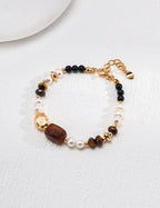 Golden Mist Bracelet｜Pearl & Tiger Eye