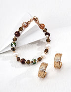 Pulsera Mystic Grove | Perla y cristal iridiscente checo