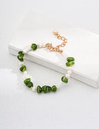 Verdant Serenity Bracelet ｜Pearl & Resin