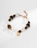 Blissful Guardian Bracelet | Tiger Eye & Black Agate