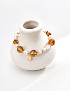 Golden Prosperity Bracelet｜Pearl & Yellow turquoise
