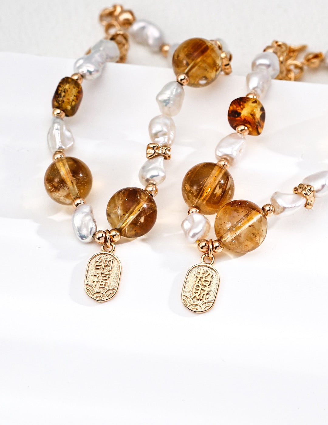Golden Prosperity Bracelet｜Pearl & Yellow turquoise