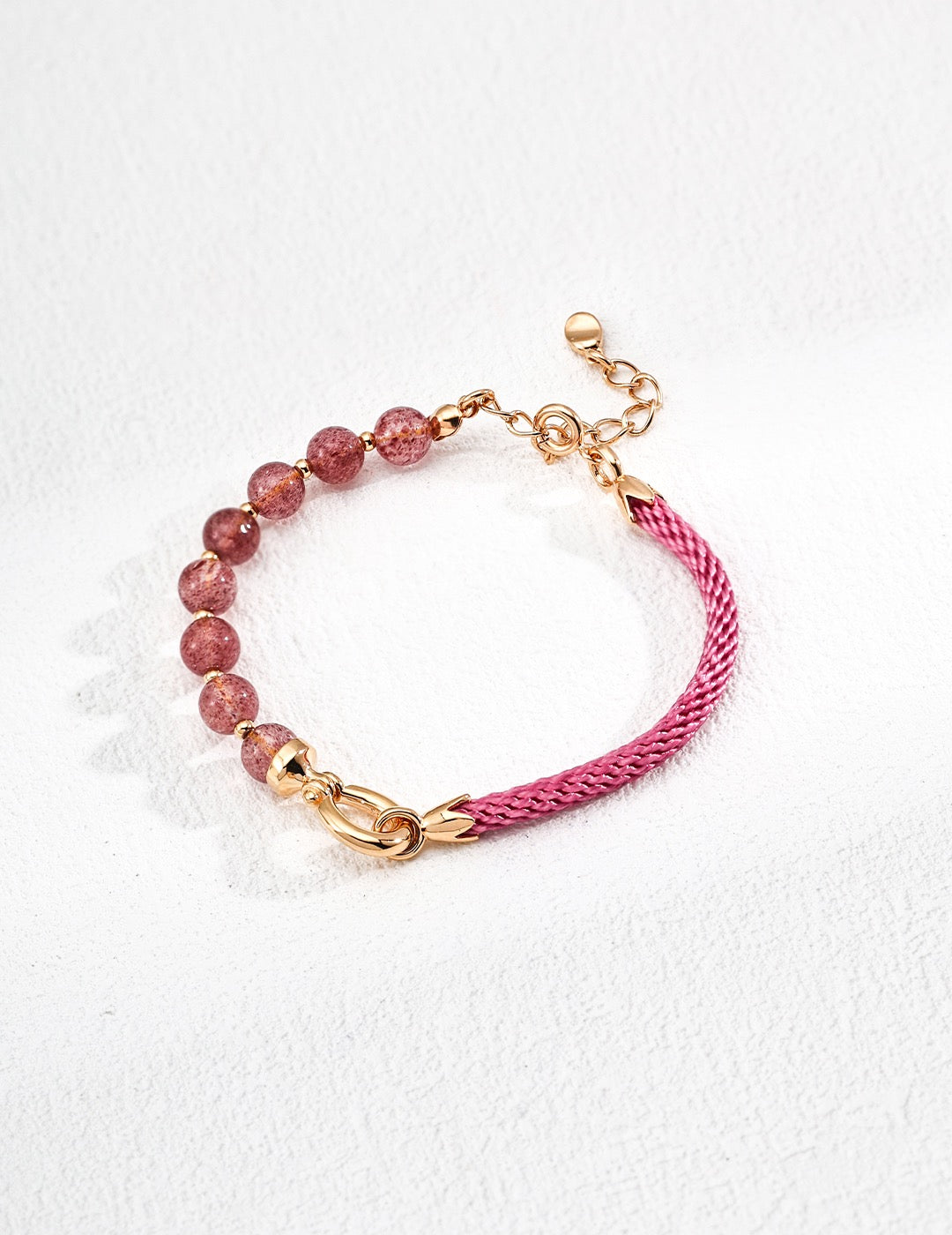 Amethyst/Strawberry Quartz Bracelet | Crystal