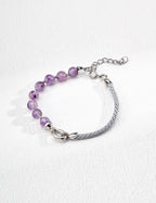 Amethyst/Strawberry Quartz Bracelet | Crystal