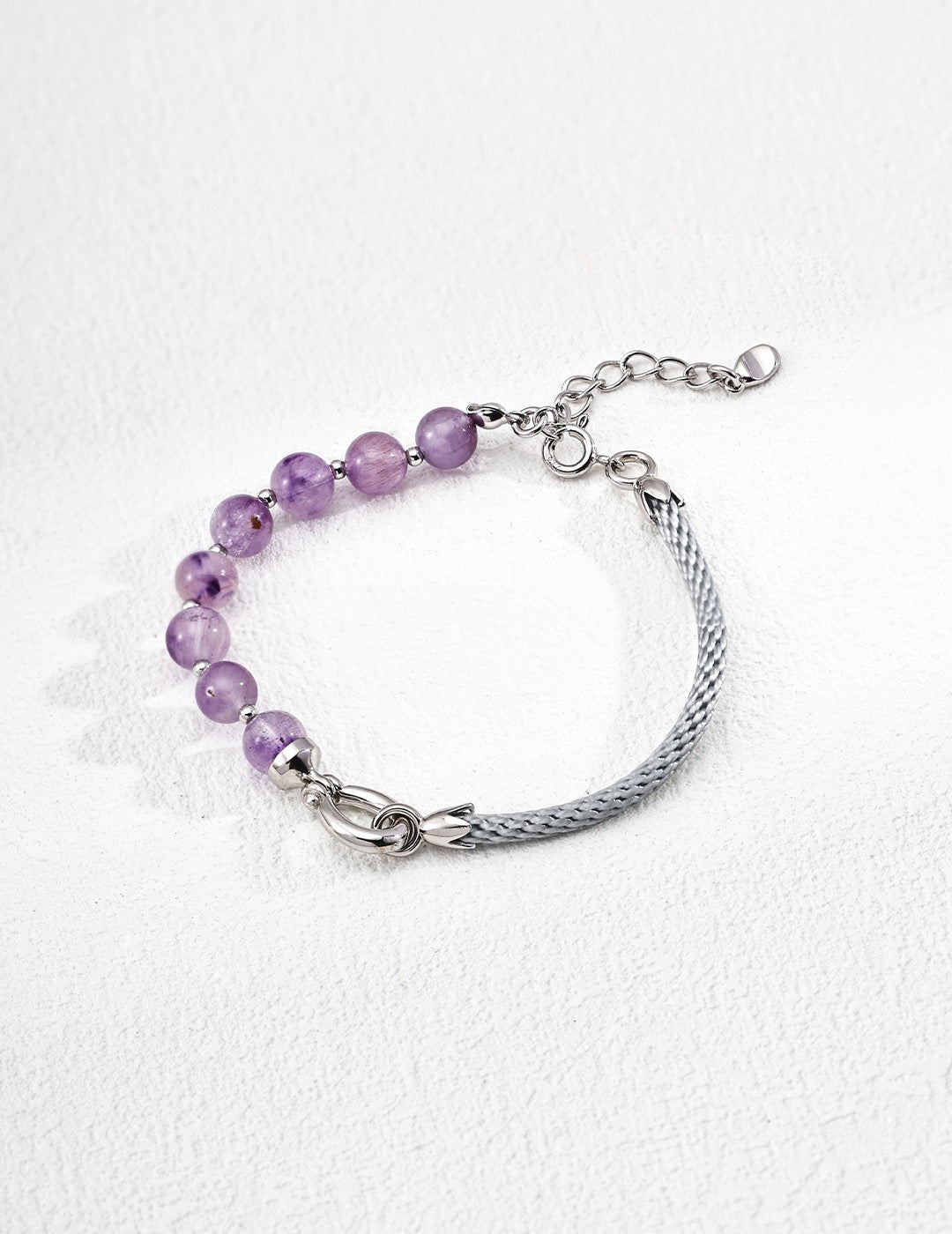 Amethyst/Strawberry Quartz Bracelet | Crystal