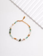 Forest Spirit Bracelet｜Pearls & Aquatic Agate