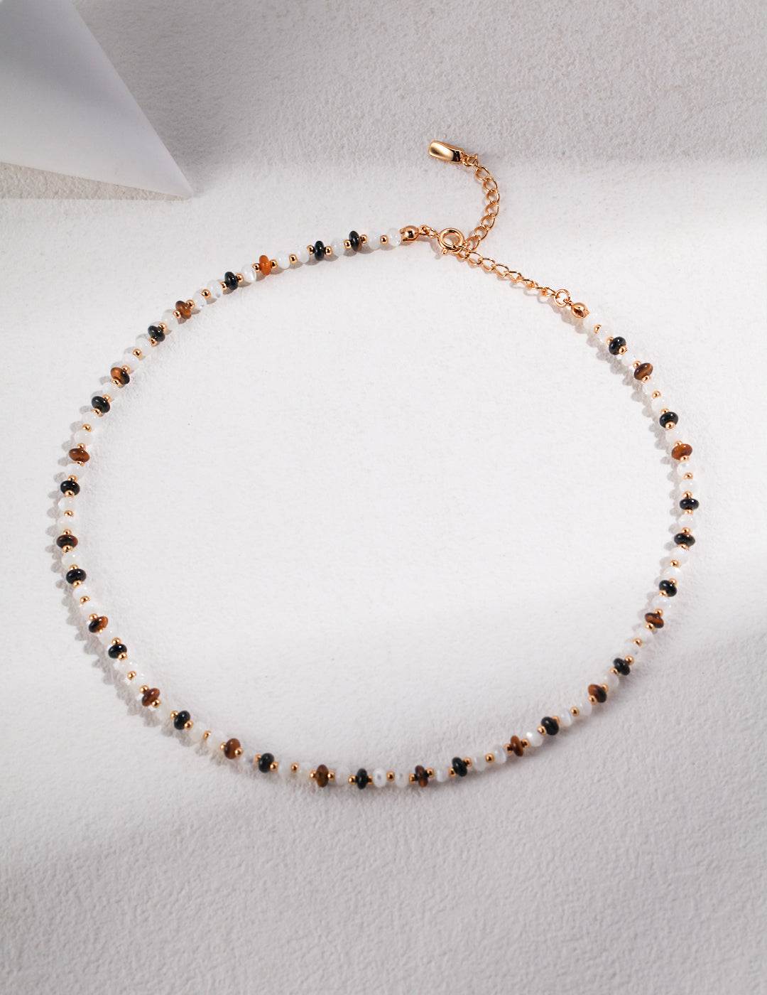 Tiger Guardian Necklace | Tiger Eye & Black Agate