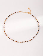 Autumn Glow Necklace｜Pearl & Tiger Eye