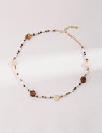Desert Glow Necklace | Tiger Eye & Shell