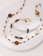Desert Glow Necklace | Tiger Eye & Shell