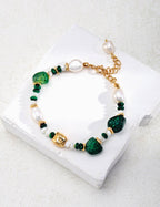 Forest Essence Bracelet｜Pearl & Malachite