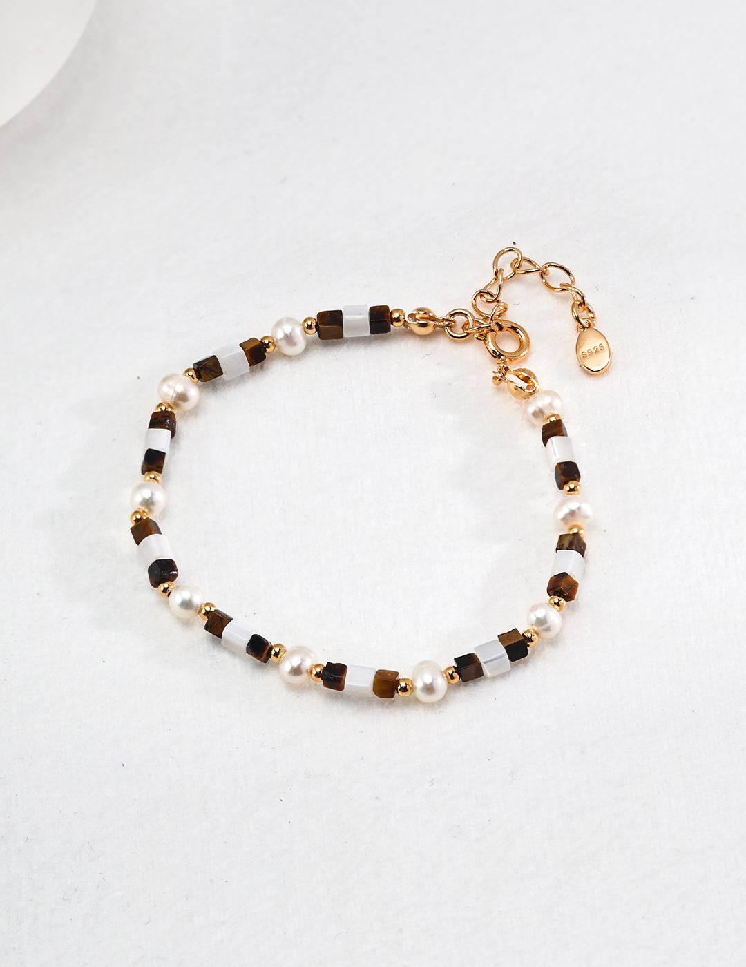 Autumn Glow Bracelet | Pearl & Tiger Eye