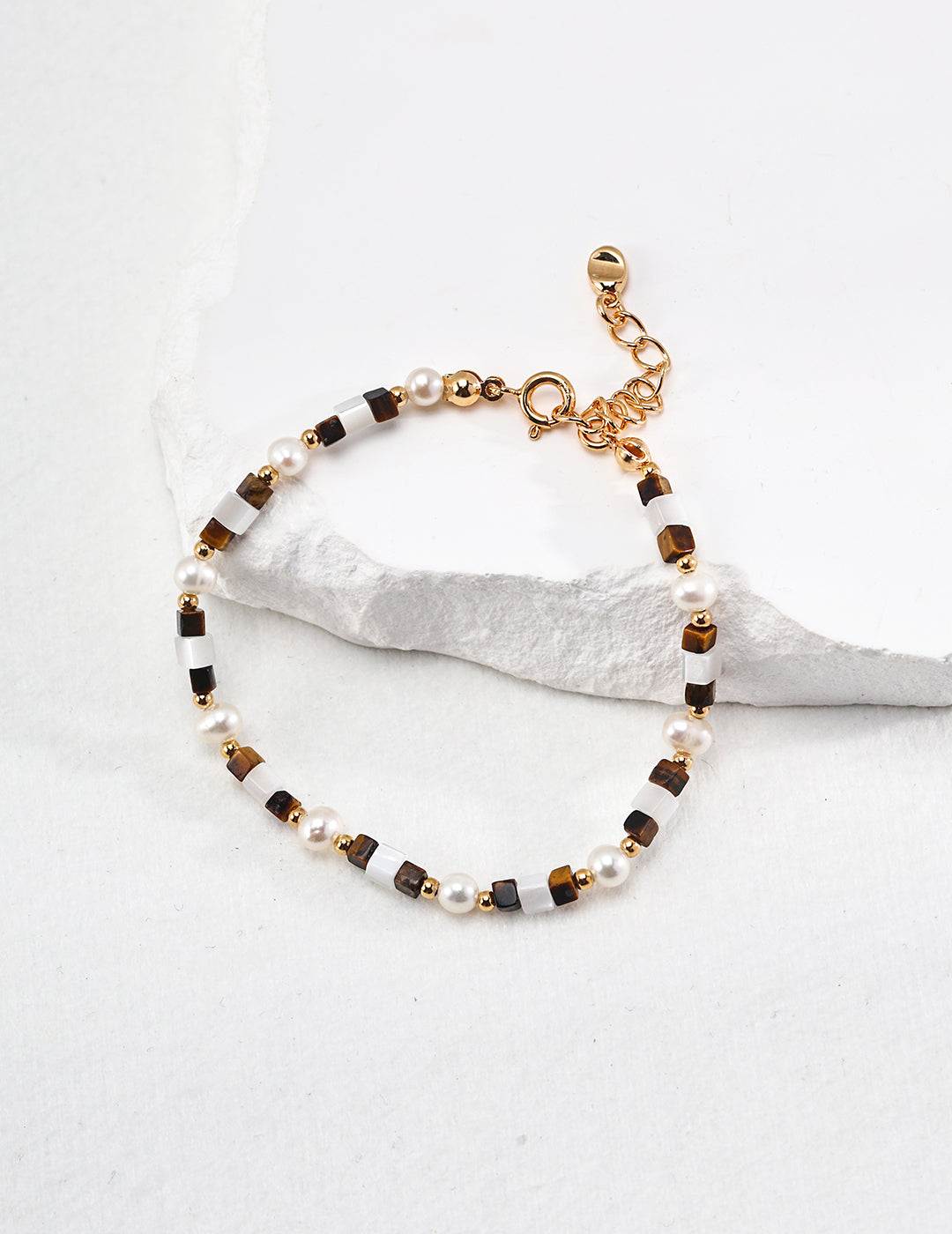 Autumn Glow Bracelet | Pearl & Tiger Eye