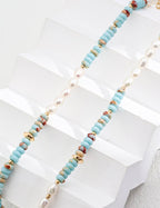 Ocean Energy Necklace | Pearl & ShouShan Stone