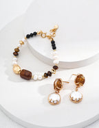Golden Mist Bracelet｜Pearl & Tiger Eye