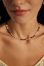 Amethyst Grace Necklace | Pearl & Amethyst