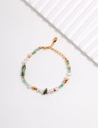 Forest Spirit Bracelet｜Pearls & Aquatic Agate