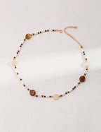 Desert Glow Necklace | Tiger Eye & Shell