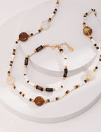 Desert Glow Necklace | Tiger Eye & Shell