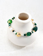Forest Essence Bracelet｜Pearl & Malachite