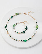 Forest Essence Necklace｜Pearl & Malachite