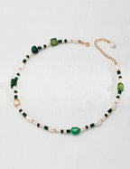 Forest Essence Necklace｜Pearl & Malachite