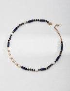 Mystic Ocean Necklace | Pearl & Lapis