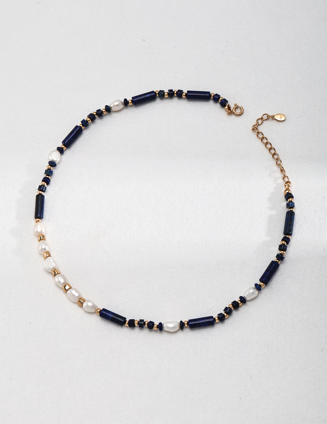 Mystic Ocean Necklace | Pearl & Lapis