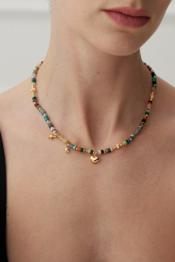 Chakra Magic Necklace | Colorful Stones with Charms