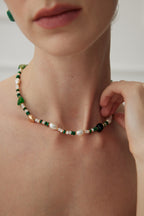 Forest Essence Necklace｜Pearl & Malachite