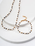 Autumn Glow Necklace｜Pearl & Tiger Eye