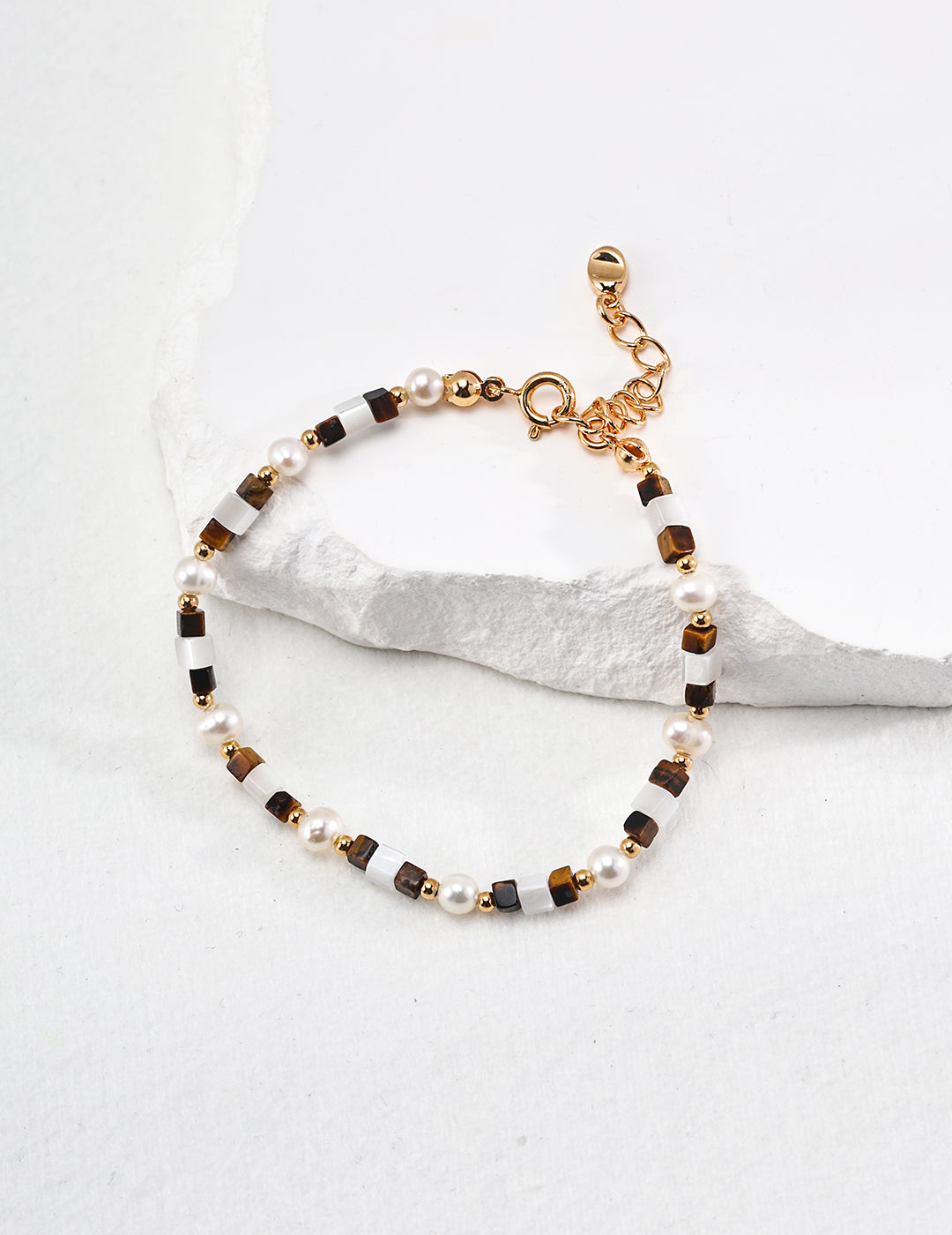 Autumn Glow Bracelet | Pearl & Tiger Eye