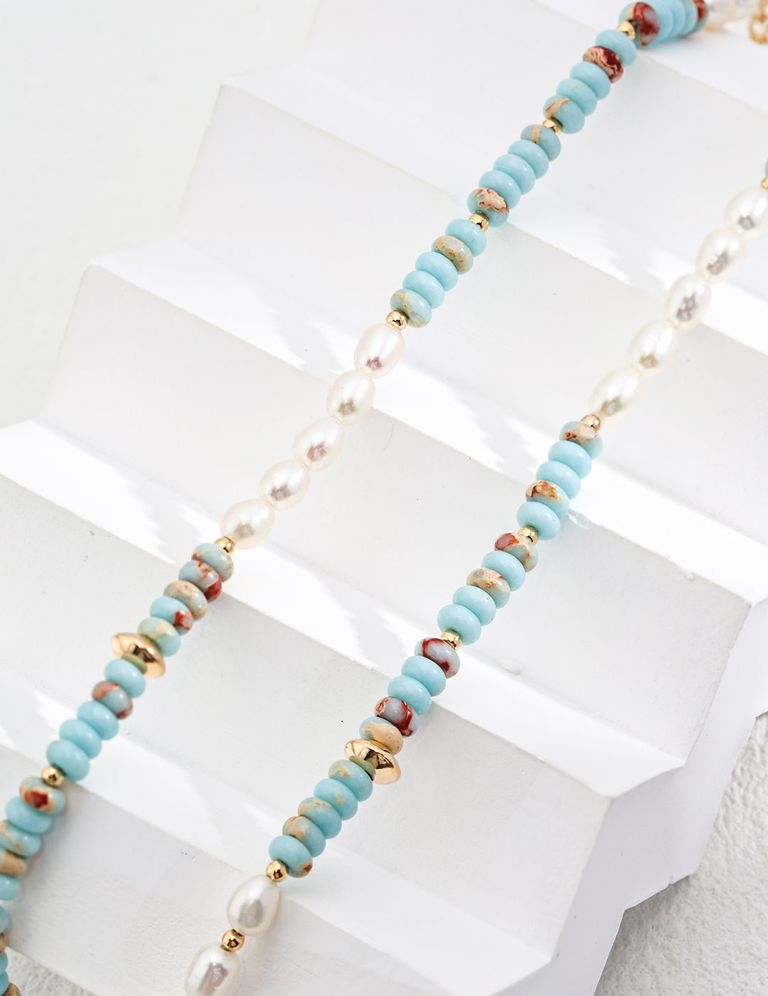 Ocean Energy Necklace | Pearl & ShouShan Stone